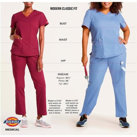 Dickies EDS Signature Scrubs for Women, Elastic Waist Pull-On Cargo Pants - Picture 3 of 7